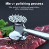 Yousheng Dual-Sided Meat Tenderizer Dishwasher Safe Kitchen Mallet Hammer Tool with Soft Handle Manual Metal Pounder for Tenderizing Chicken Steak