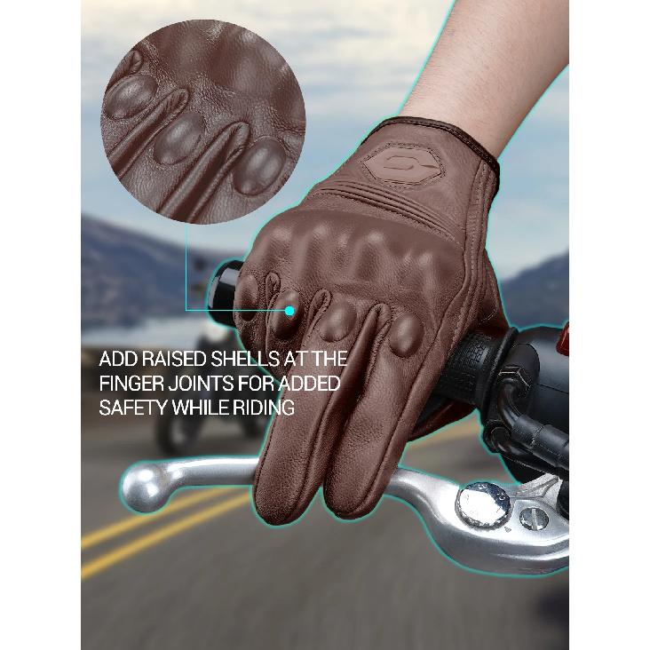 Motorcycle Gloves For Men And Women Anti Fall Touch Screen Off-road Riding Gloves Motorcycle Outdoor Gloves Retro Leather Gloves