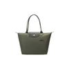 Le Pliage Green 28 с длинными ручками Экологичная холщовая сумка-тоут через плечо "Пельмень" Средний размер Женские сумки Лесной зеленый 2605919479
