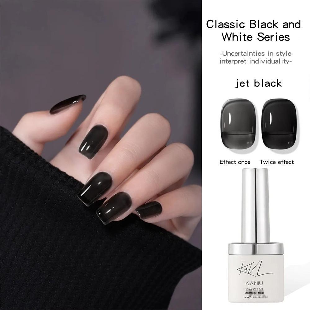 Высокопигментированный УФ-гель-лак для ногтей Белый и Черный - Универсальные Базовые Цвета для Нейл-арта