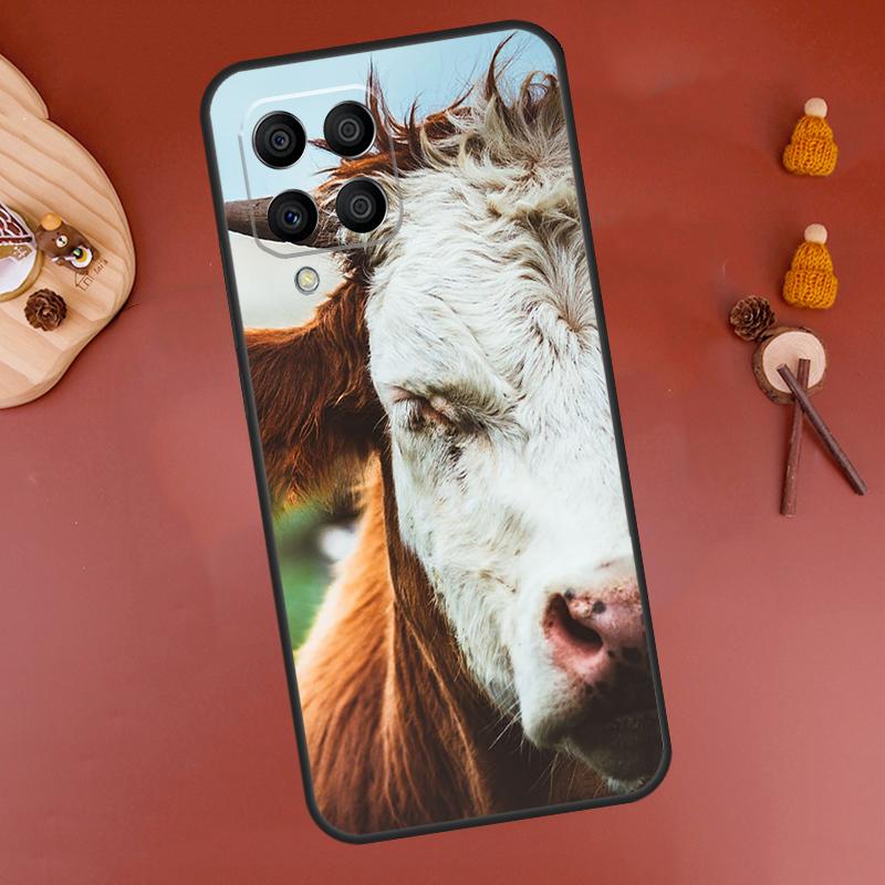 Funny Cow Face Case For Samsung Galaxy M32 M12 M52 M21 M31 M15 M55 M56 M36 M16 M06 M13 M33 M53 M14 M34 M54