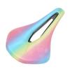 Road Bike Saddle Colorful PU Leather Steel Nonslip Soft Shock Absorbing Hollow Design Bike Seat for Road Mountain Bike