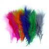 50 шт./упак. цветные длинные перья марабу для стримерной мушки, джиг-джиг, шерстистая пиявка, наживка для мушек, материал для привязывания рыбы, белый