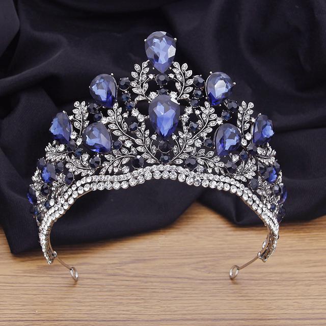 Качественный пышный головной убор в виде короны королевы, большая капля воды, хрустальная тиара, диадема, свадебные украшения для волос, аксессуары для невесты