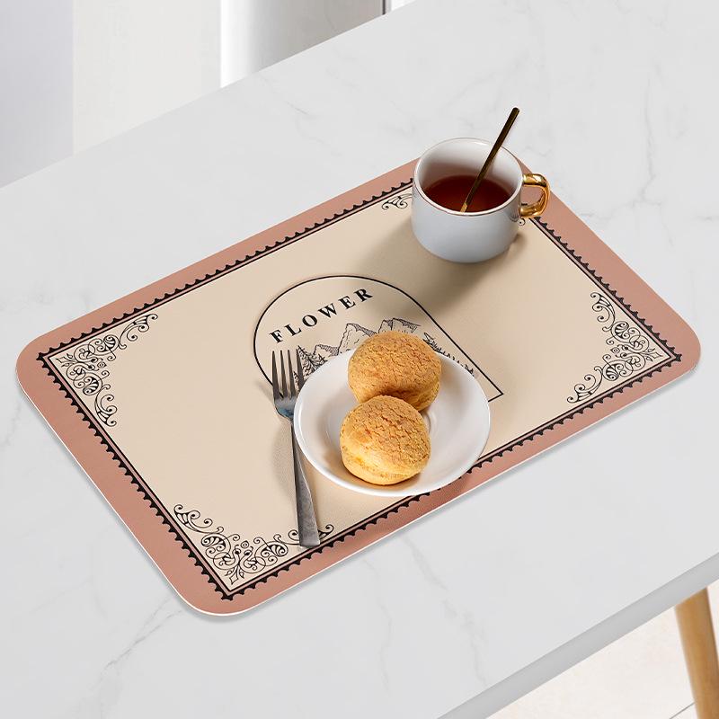 Водонепроницаемый, маслостойкий и устойчивый к ожогам коврик для обеденного стола в европейском стиле - роскошный кожаный стол и обеденный коврик