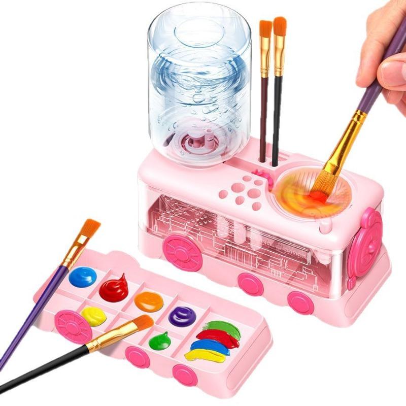 Brush Cleaner with Automatic Replacement of Washing Pen Holder