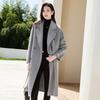 VICTORIA&VERA Women's Double-Breasted Wool Blend Coat
