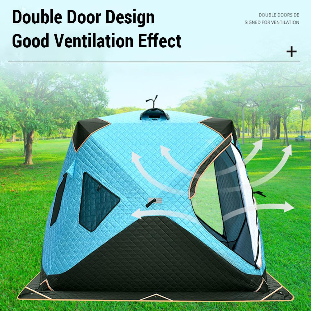 Утолщенная 4-слойная палатка для зимней рыбалки, палатка для зимней рыбалки, палатка для кемпинга в холодную погоду для 3-4 человек