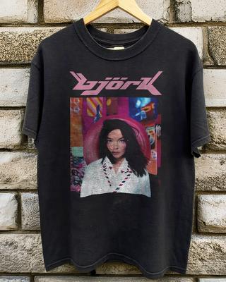 Винтажная футболка с графикой Bjork, тур 1996 года, альтернативный рок