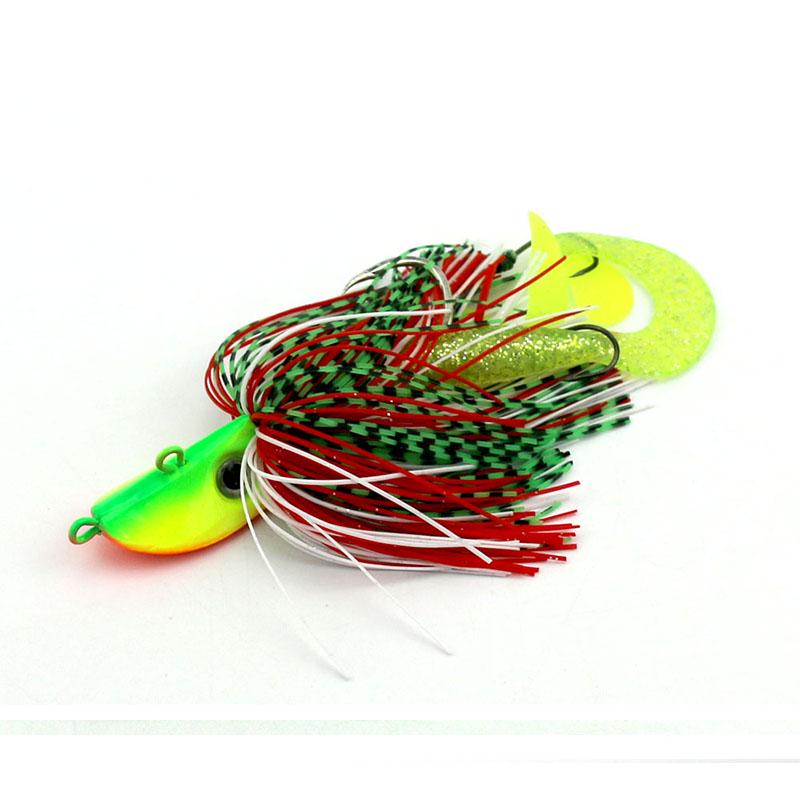 HENGJIA Lead Head Jig Hooks Spinnerbait Soft Grub Lures Tackle Pack of 4