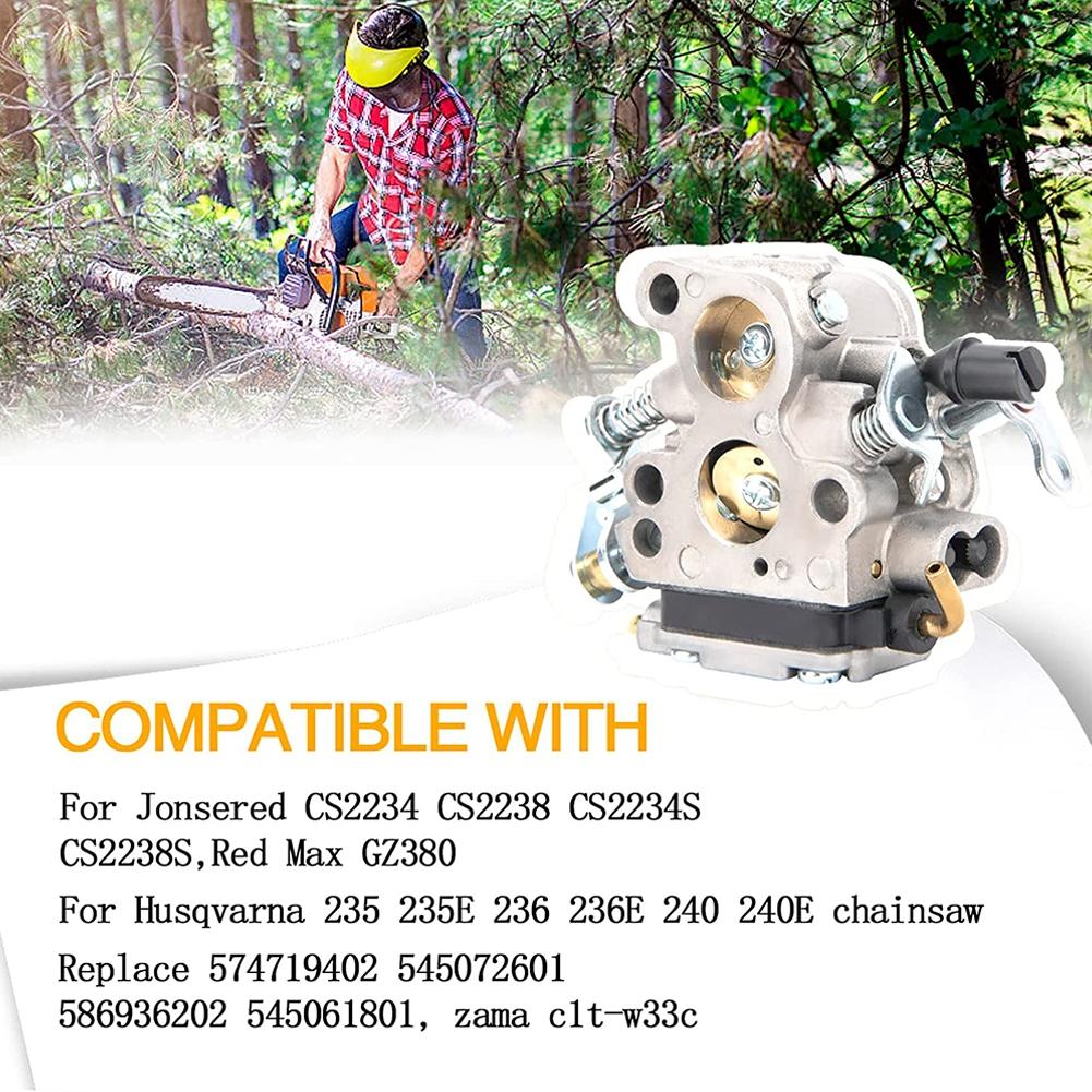 235 Карбюратор для бензопилы Комплект воздушного фильтра и топливного фильтра Замена