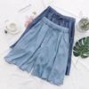 Women's Plus Size Mid-Waist Tencel Denim Shorts - Slimming, Loose, Wide-Leg, Mid-Length Summer Hot Pants