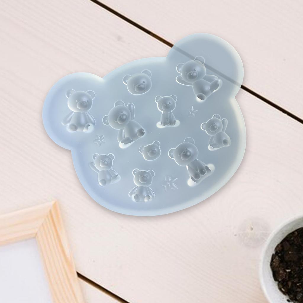 Practical Silicone Small Bear Accessories Mould Unique Epoxy Resin Jewelry Making Molds for Crafting Enthusiasts
