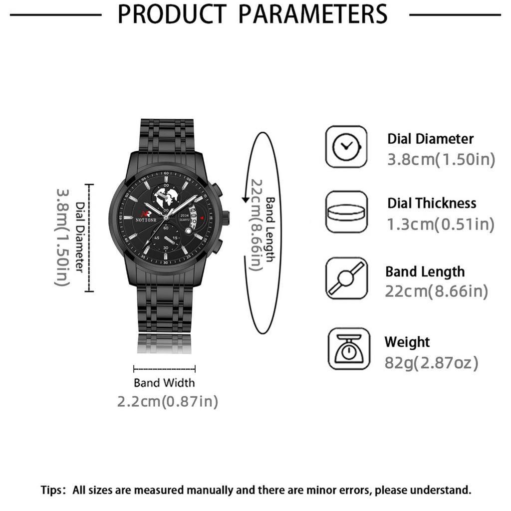 Men's Quartz Watch Classic Men's Business Watch Fashion Military Watch Analog Calendar Watch Casual Watch