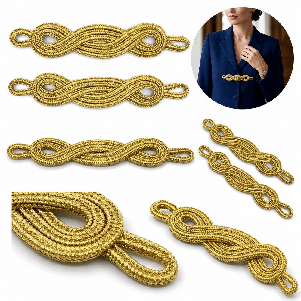 Embroidery Closure Cheongsam Buttons Gold Color Tang Suit Buttons Craft Making