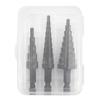 3Pcs Step Drill Bit Sharp High Hardness High-Speed Steel Hex Shank Straight Groove Step Drill Bit Home Supply