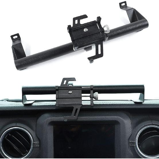 Dashboard Phone Holder Mount Bracket for Jeep Wrangler JL 2018+/Gladiator JT 20+