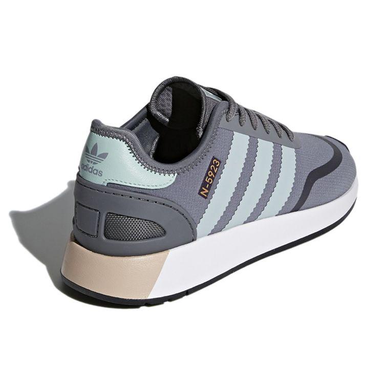 adidas N-5923 Серо-пепельно-зеленые женские кроссовки Белые AQ0266