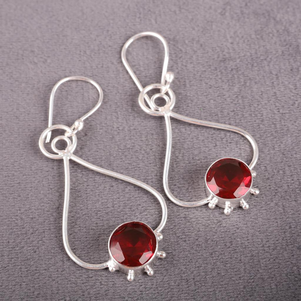 Pink Rubellite Gemstone Jewelry, 925 Sterling Silver Earring, Handmade Charming Earring, Bohemian Rubellite Earring For Grandma Gift