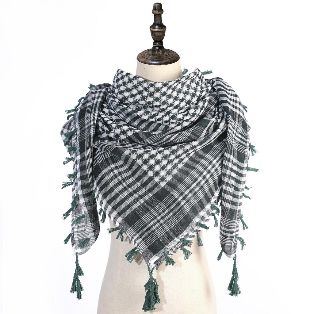 Popular Men's Arafat Keffiyeh with Tassels – Hot Middle East Style, In Stock