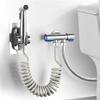 Stainless Steel Handheld Bidet Sprayer, Portable Bidet Tap With 1.5m Shower Hose And Bathroom Holder