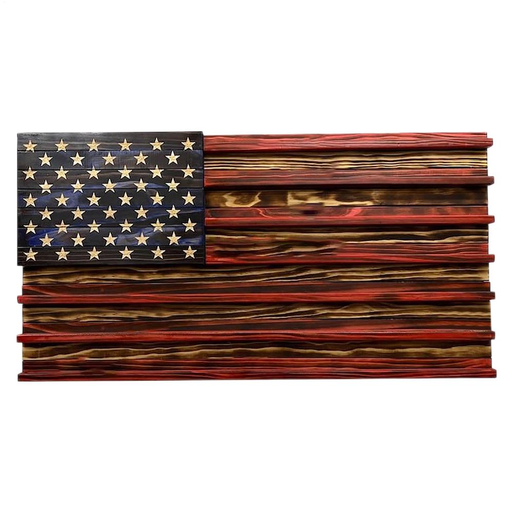 American Flag Challenge Coin Display 7 Rows Wood Coin Stand Rack For Wall Mount Hang Decoration Commemorative Display Stand