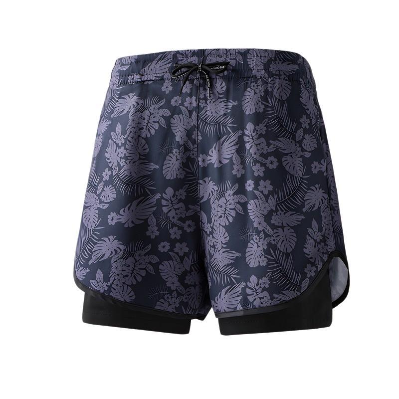 Mens Quick-Dry Swim Trunks Anti-See-Through Double-Layer Board Shorts Pool Beach Surfing