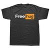 Free Hugs And Maybe A Kiss Graphic Print Tops Men Oversized New Funny T-shirt Summer Hip Hop Short Sleeve Crewneck T Shirts