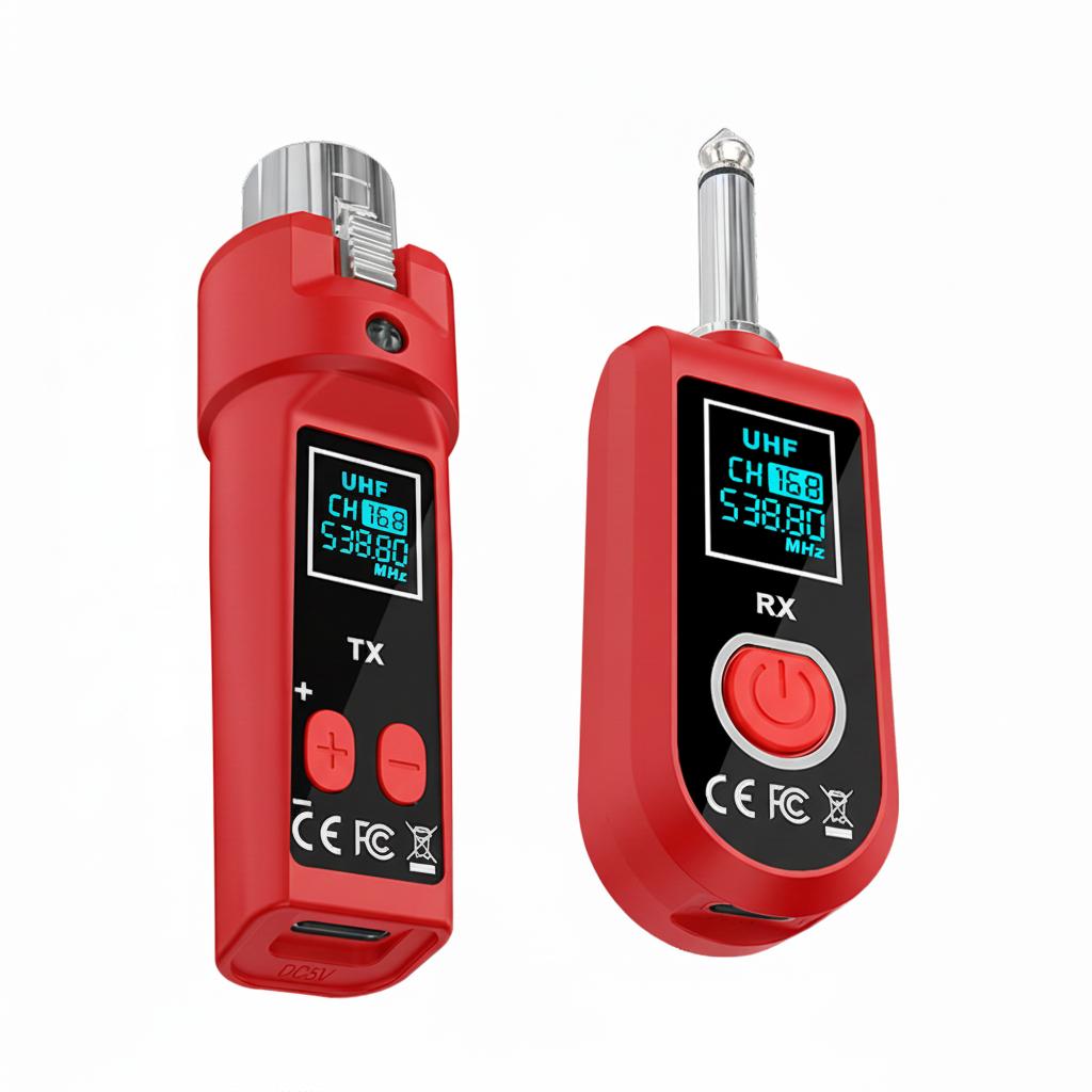 UHF Wireless Converter Dynamic Condenser Universal Recharge XLR Transmitter and Receiver for Mic Audio Mixer Guitar