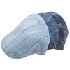 CHRLCK Simple Washed Denim Berets Hat Men Women Spring Summer Peaked Flat Cap Artist Duckbill Hat Casual Herringbone Newsboy Cap