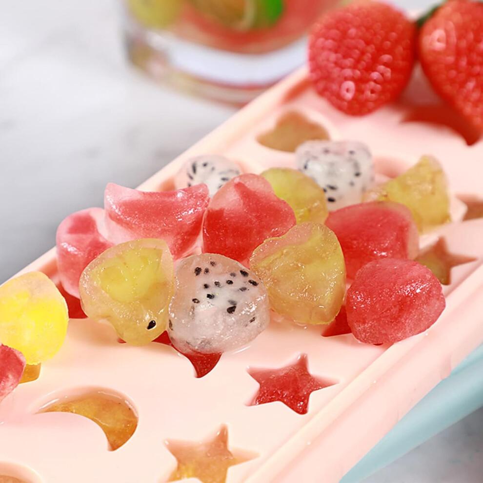 24hole ice cube molds silicone ice cube trays 2 colors to choose from