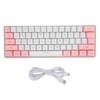 Gaming Keyboard USB 61 Keys Contrast Color RGB Light Key Line Separation Mechanical Wired Keyboard