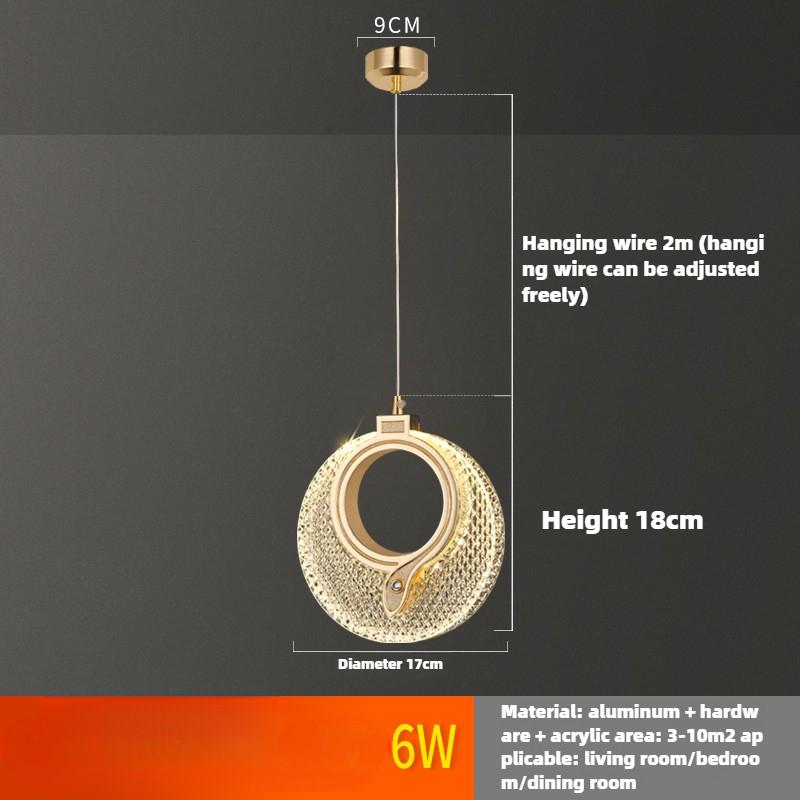 Современные хрустальные светодиодные подвесные светильники, внутреннее освещение для домашнего декора, светодиодные светильники для гостиной, спальни, прикроватная подвесная лампа