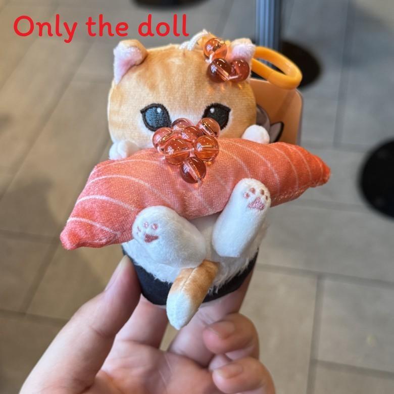 Sushi Shrimp Shark Cat Toy Plush Keyring With Pp Cotton Filling For Collectors