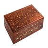 Handmade Wooden Jewellery Box for Women Jewel Organizer Flower Décor