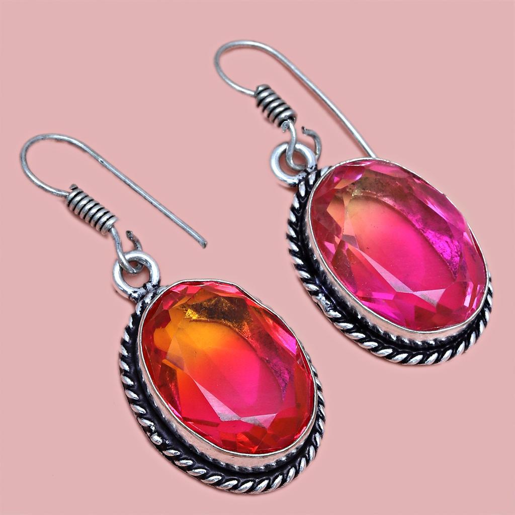 Tourmaline Set Gemstone Gift Wedding Party Bi-Color Pendant,Earring,Ring