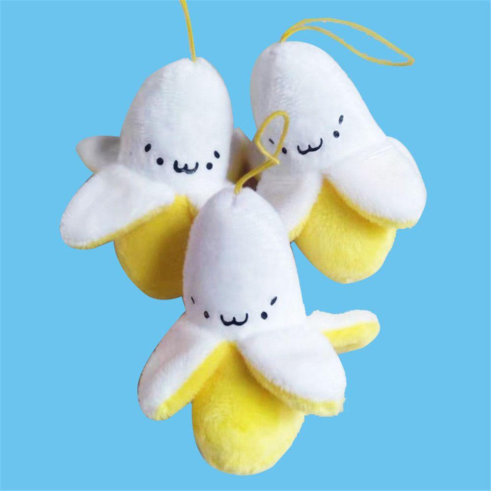 New Bags Phone Pendant Soft Plush Toy Keyrings Banana Pendant Mini Key Chains