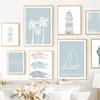 Sailboat Surfboard Monstera Palm Tree Lighthouse Posters And Prints Canvas Painting Wall Art Pictures Living Room Home Decor