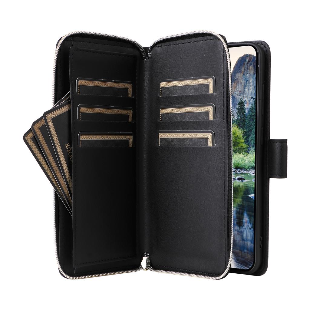 R20 For Samsung Galaxy A15 4G/5G Case Zipper Phone Leather Cover Stand View