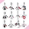 100% Copper High Heels Lipstick Lifestyle Collection Charm Beads For Brand Original Bracelet Diy Jewelry