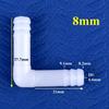 5Pcs 8/10MM PE Elbow Connector Aquarium Tank Air Pump Hose Pagoda Joint Watering Irrigation Garden Water Pipe Connector
