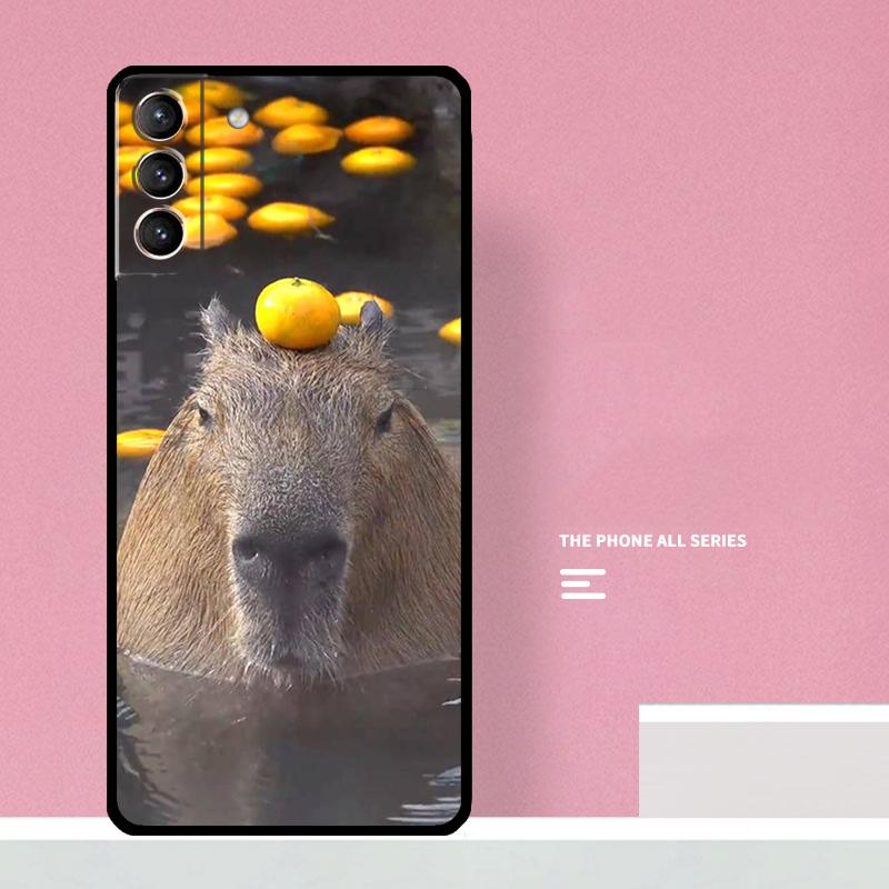 Animal Funny Capybara Case For Samsung Galaxy S23 Ultra S20 FE S21 FE Note 10 20 S8 S9 S10 Plus S22 Ultra Cover