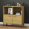 VidaXL Bookcase with Metal Legs Brown 90x35x90.5 Cm Wood OSLO, Book Shelf, Bookcase, Wooden Shelf, 351015