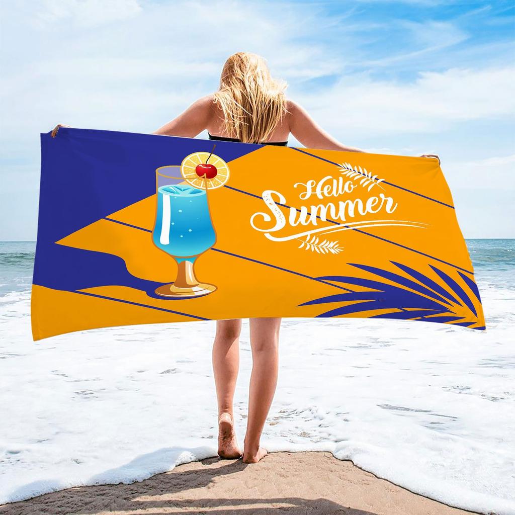 Microfiber Square Beach Towel Outdoor Summer Festival Party Decorative Bath Towel Sports Towel
