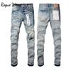 RogueWave Blue Ripped Jeans High Street Casual Pants