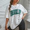 Women Harajuku Tshirt 1898 Brooklyn New York Letter Print Short Sleeve Tee Tops Summer Casual Oversized T-Shirts Female Clothes
