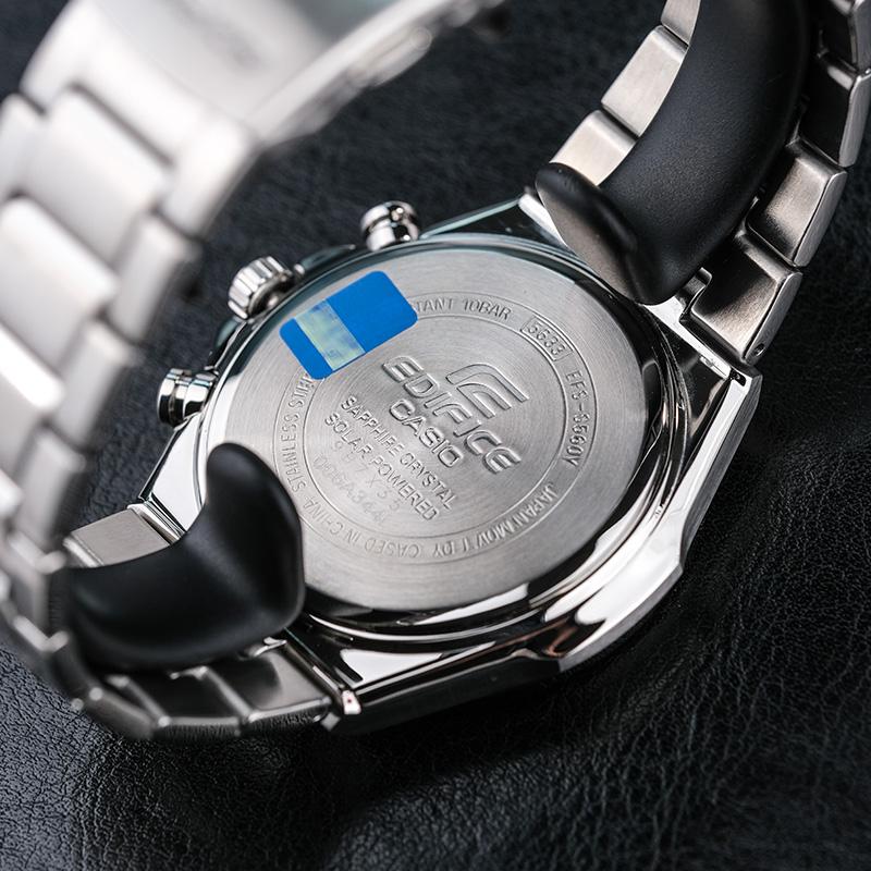 Casio EDIFICE Artificial Sapphire Mirror Solar Men's Waterproof Watch Solar Quartz Movement Stainless Steel Strap Japanese and EFS-S560YDB-1APRD