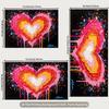 2D Street Art Heart Backdrop Graffiti Paint Party Background