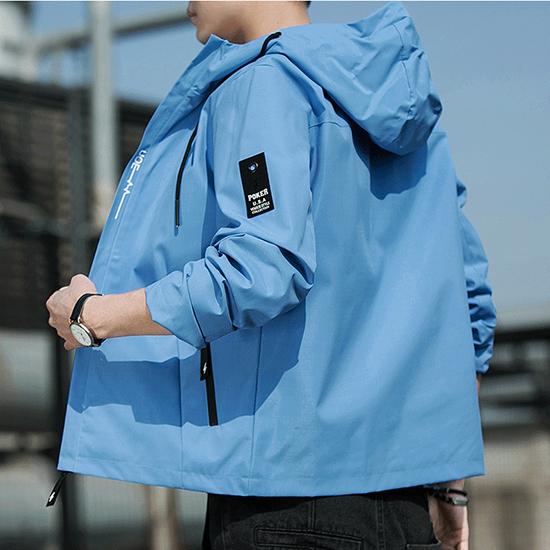 Мужская куртка весна и осень, корейская версия, свободная повседневная рабочая куртка, мужская куртка с капюшоном, модная мужская одежда