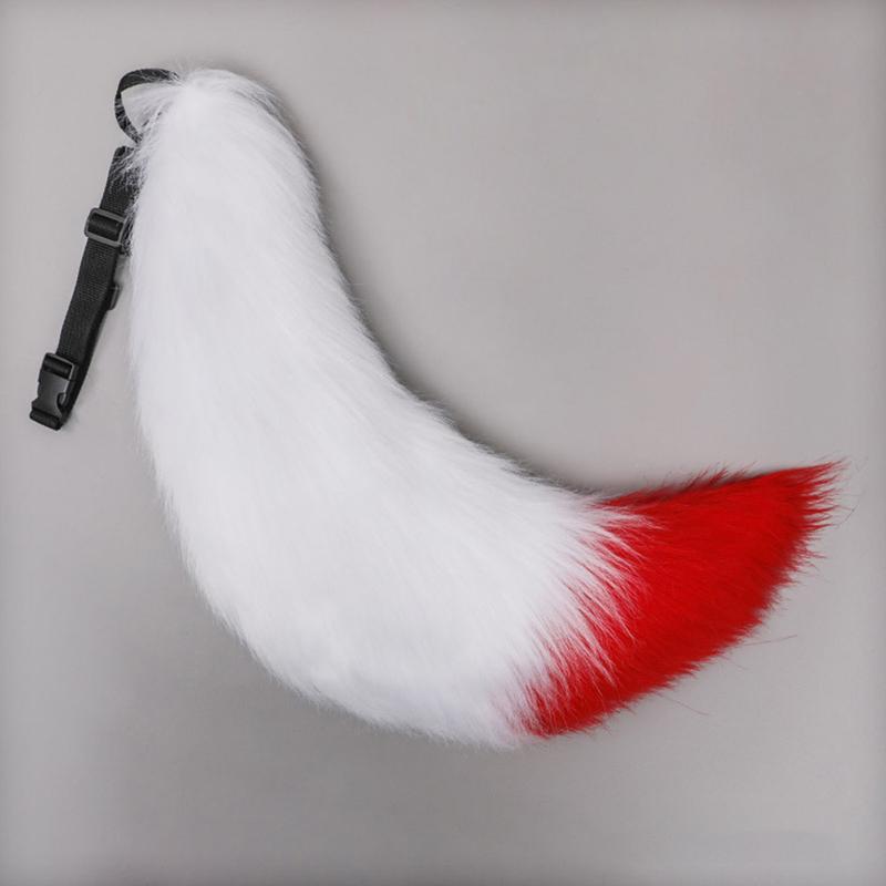 Аниме Лолита, лисий хвост, маскарад, реквизит для косплея, лисьи ушки, хвост, плюшевые волчьи кошачьи уши